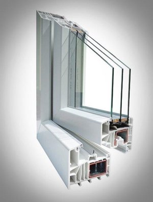 Triple glazing in a frame