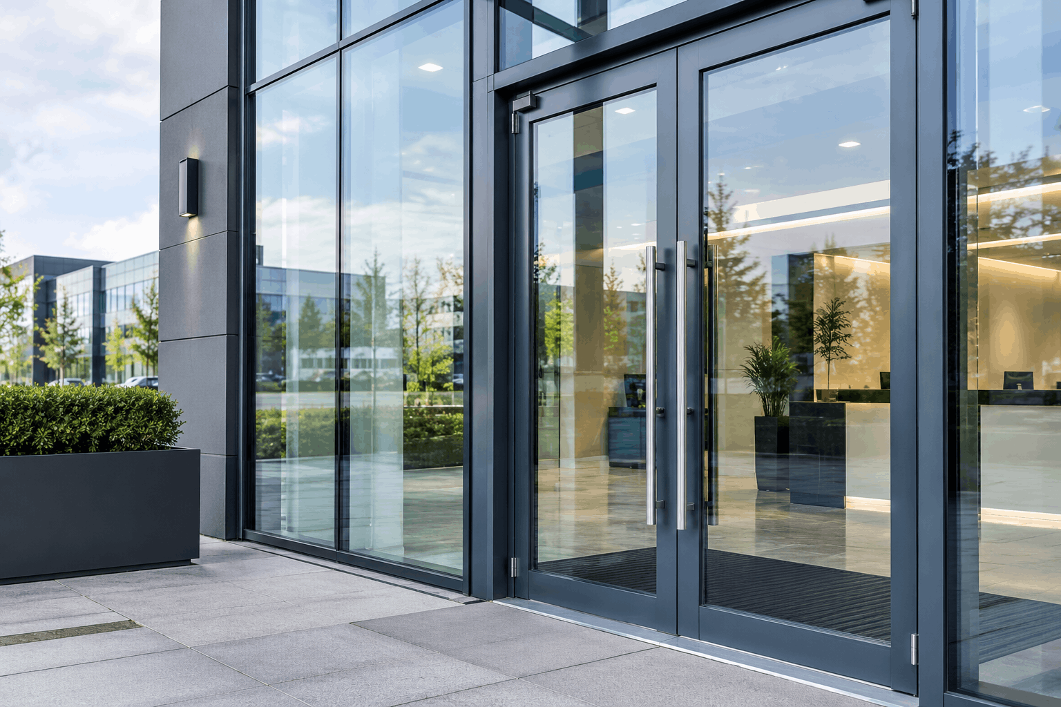 security glass for commercial buildings
